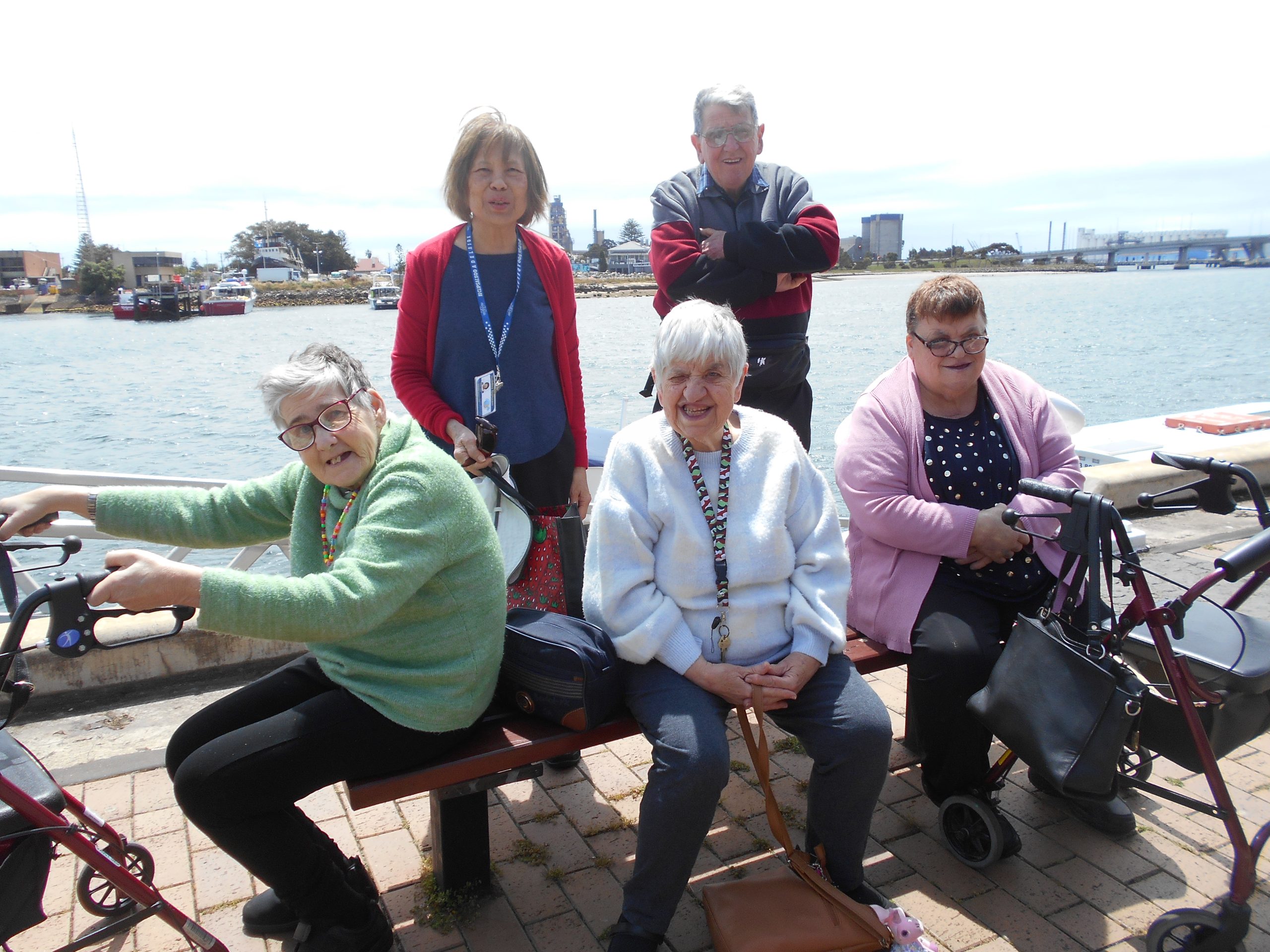 older people on the port river cruise